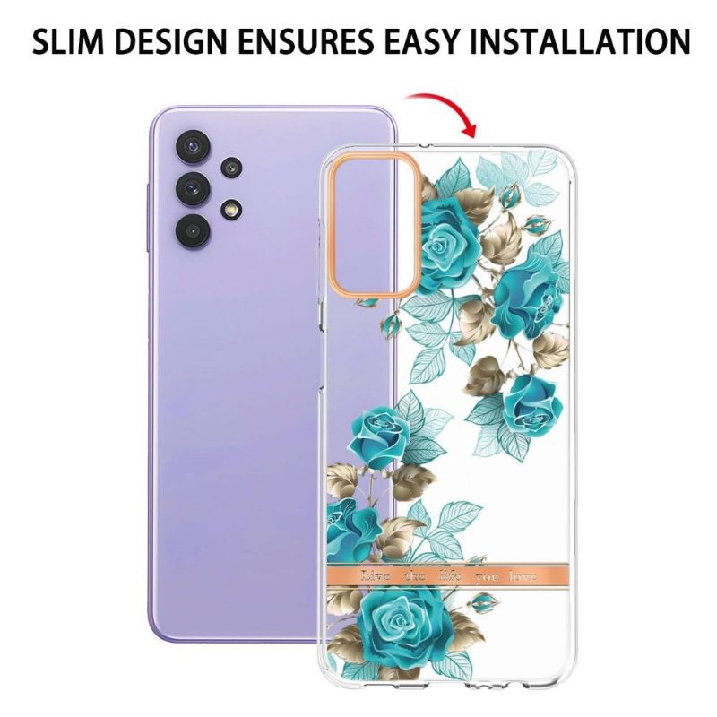 Kryt Na Samsung Galaxy A13 4G Modrá Růže