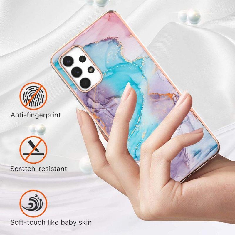 Kryt Na Samsung Galaxy A13 4G Modrý Mramor