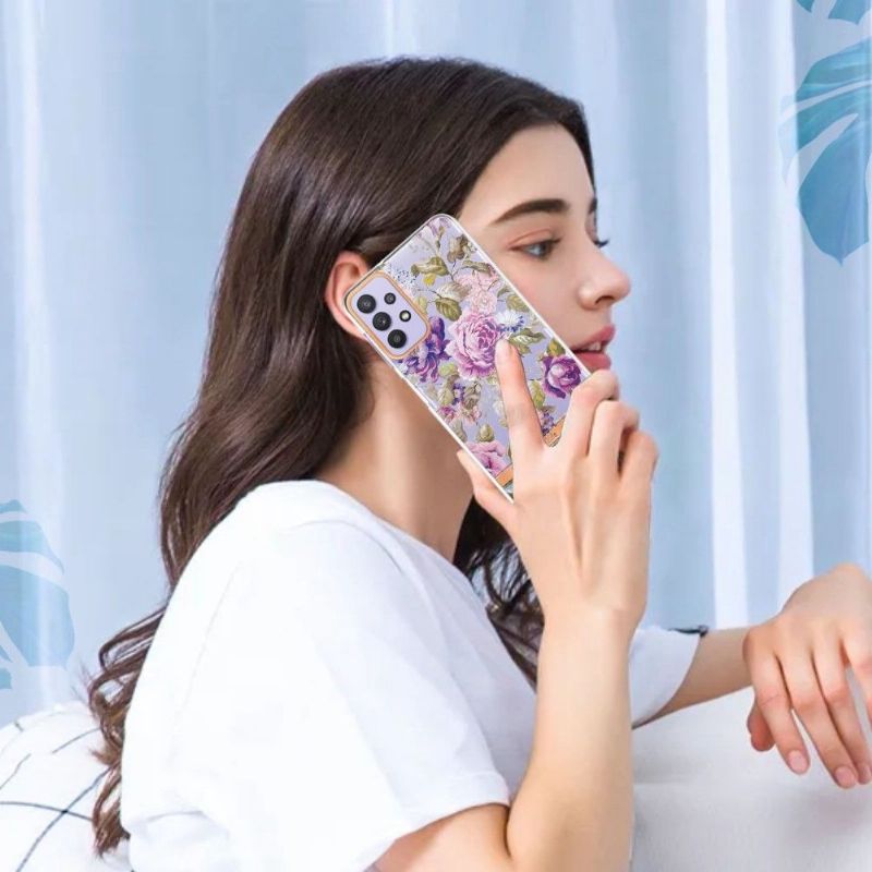 Kryt Na Samsung Galaxy A13 4G Růžový Květ Gardénie