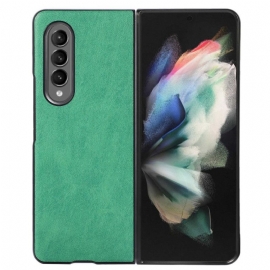 Kryt Na Samsung Galaxy Z Fold 4 Dvoubarevná Umělá Kůže S Texturou