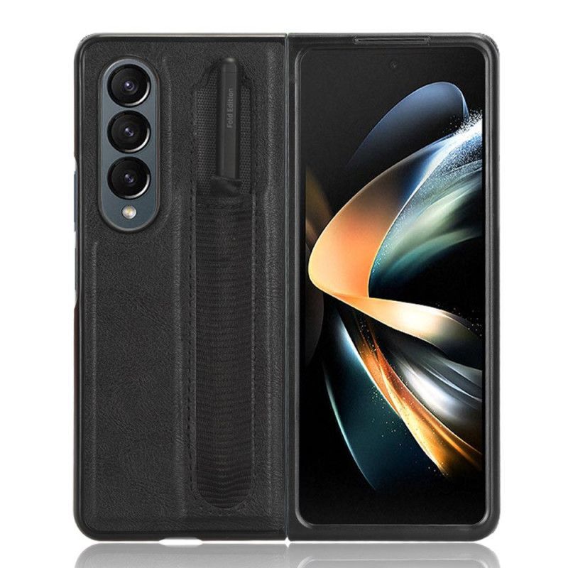 Kryt Na Samsung Galaxy Z Fold 4 Retro Stylus Z Umělé Kůže