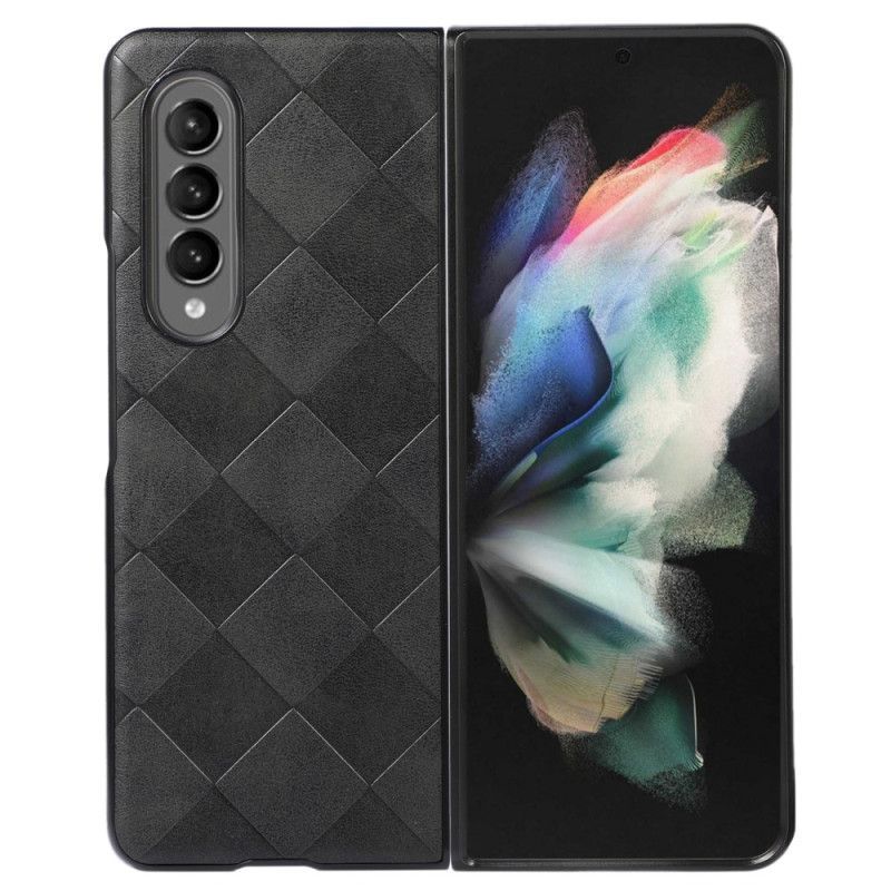 Kryty Na Mobil Na Samsung Galaxy Z Fold 4 Kostkovaný Vzor Imitace Kůže
