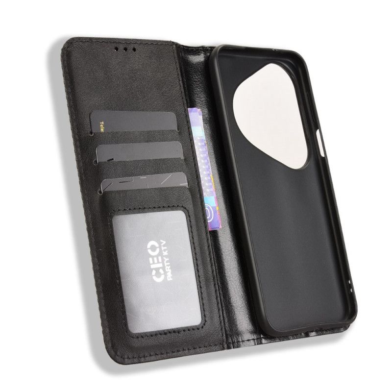 Kožené Pouzdro Huawei Pura 80 Pro Vintage Okraj