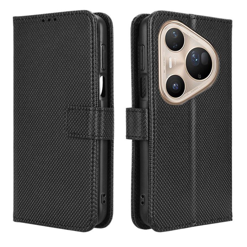 Peněženková Pouzdra Huawei Pura 80 Pro Kryty Na Mobil Diamantová Textura