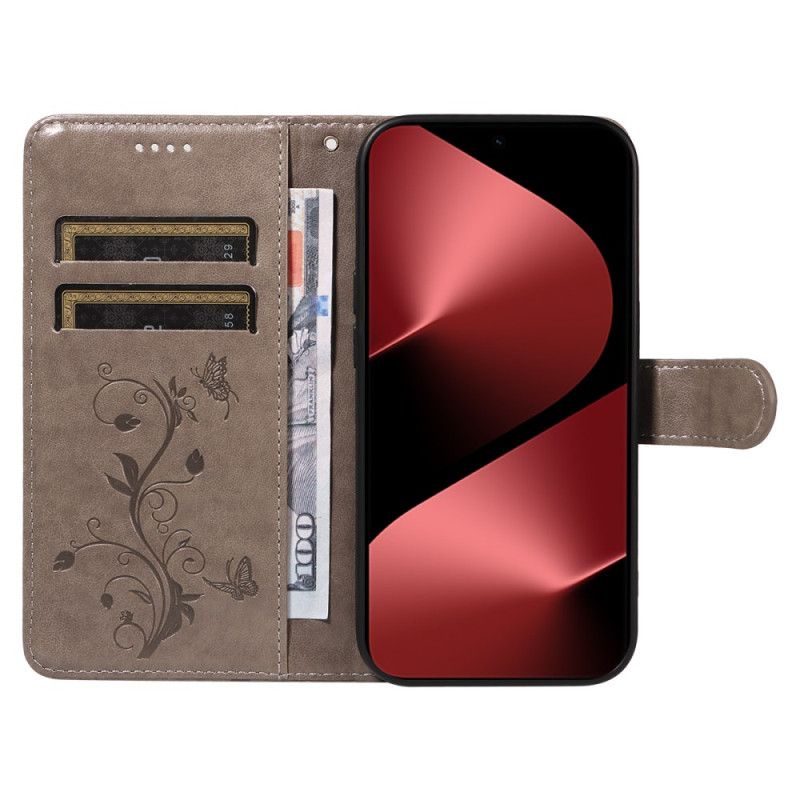 Peněženková Pouzdra Huawei Pura 80 Pro Květinový Vzor