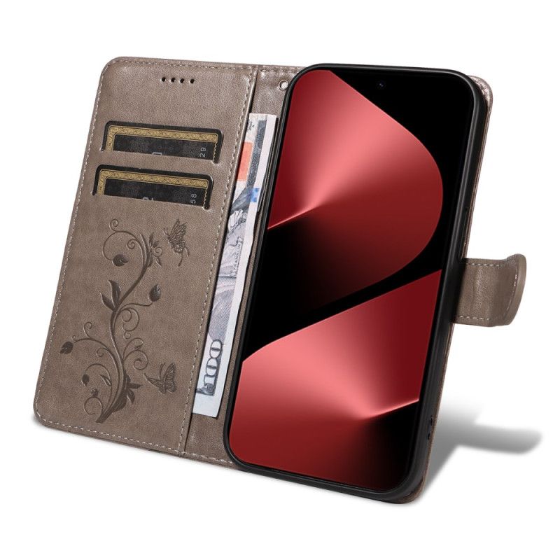 Peněženková Pouzdra Huawei Pura 80 Pro Květinový Vzor