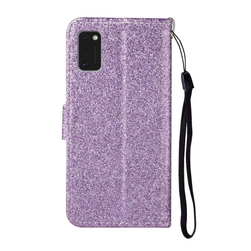 Flipové Pouzdro Na Samsung Galaxy A41 Flitry Z Umělé Kůže