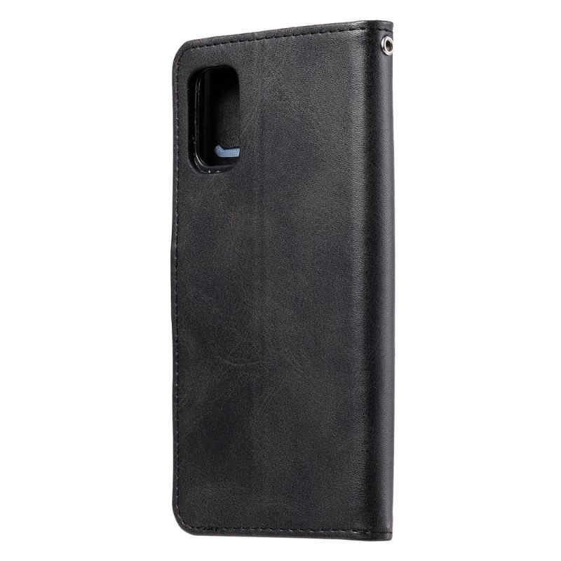Flipové Pouzdro Na Samsung Galaxy A41 Funkce Podpory Kapsy Na Zip