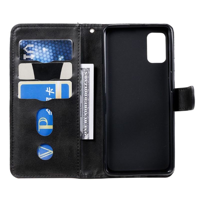 Flipové Pouzdro Na Samsung Galaxy A41 Funkce Podpory Kapsy Na Zip