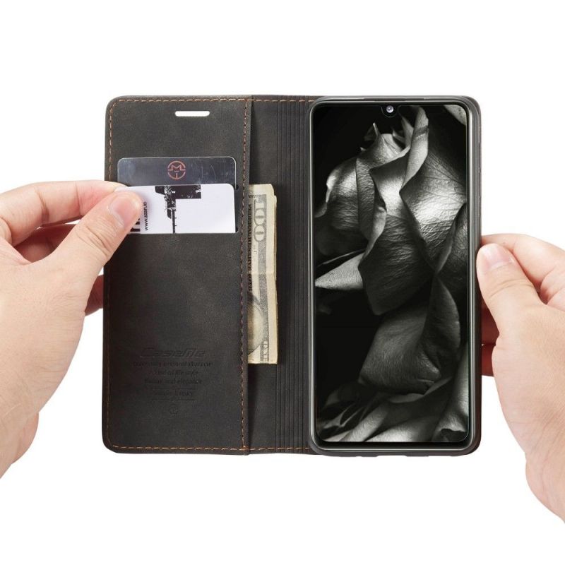 Flipové Pouzdro Na Samsung Galaxy A41 Golias S Koženým Efektem