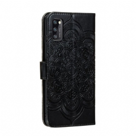 Flipové Pouzdro Na Samsung Galaxy A41 Mandala S Koženým Efektem