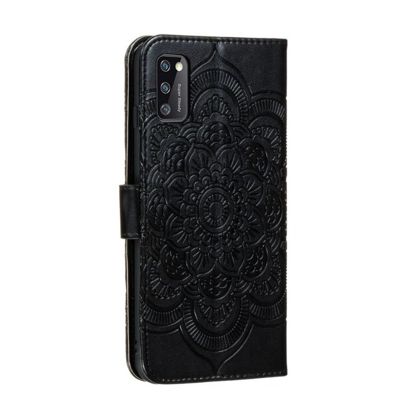 Flipové Pouzdro Na Samsung Galaxy A41 Mandala S Koženým Efektem