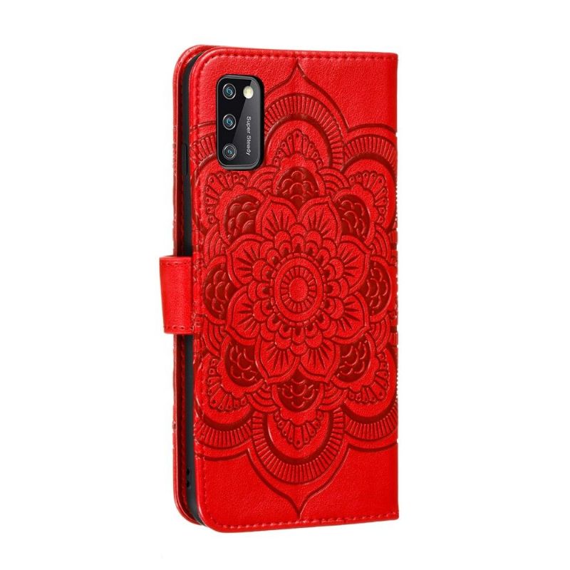 Flipové Pouzdro Na Samsung Galaxy A41 Mandala S Koženým Efektem