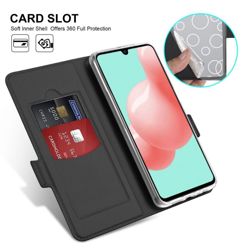 Kožené Pouzdro Na Samsung Galaxy A41 Flipové Pouzdro Stand Case