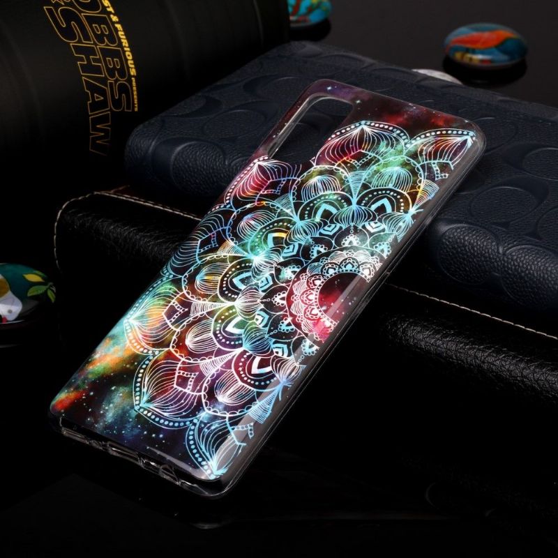 Kryt Na Samsung Galaxy A41 Svítící Barevná Mandala
