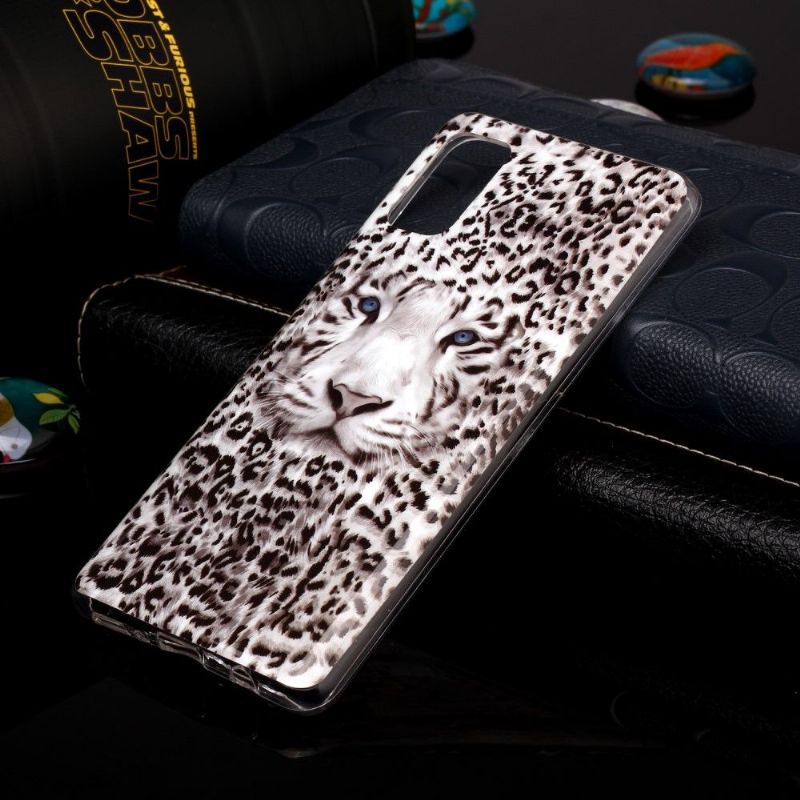 Kryty Na Mobil Na Samsung Galaxy A41 Světelný Sněžný Leopard