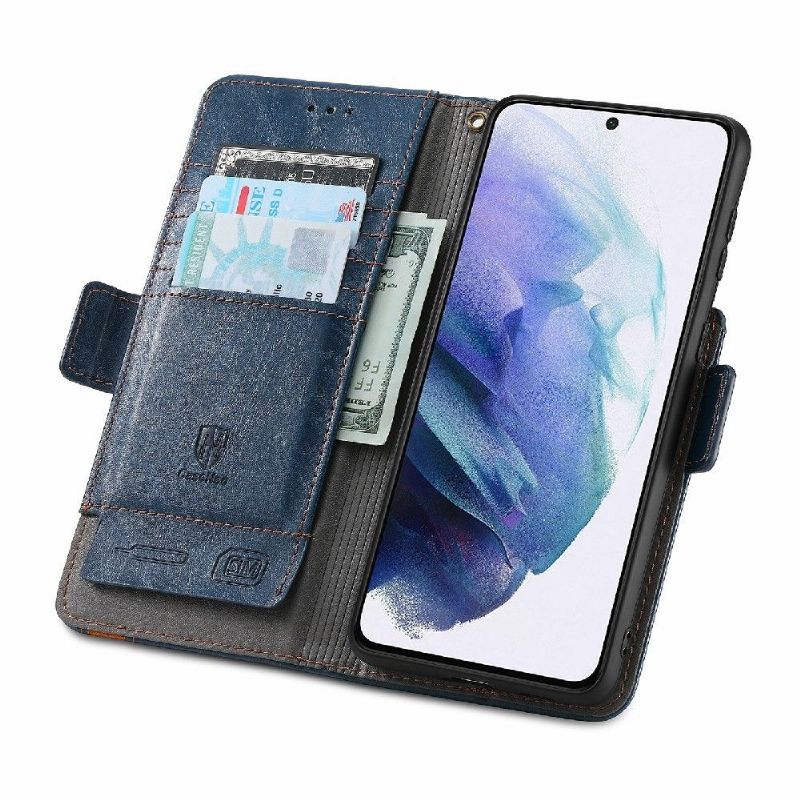 Flipové Pouzdro Na Samsung Galaxy S21 5G Kožené Pouzdro Flip Business