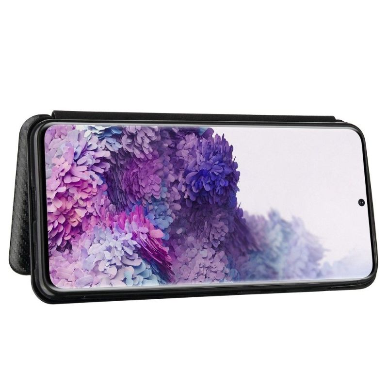 Flipové Pouzdro Na Samsung Galaxy S21 5G Koženka Z Uhlíkových Vláken