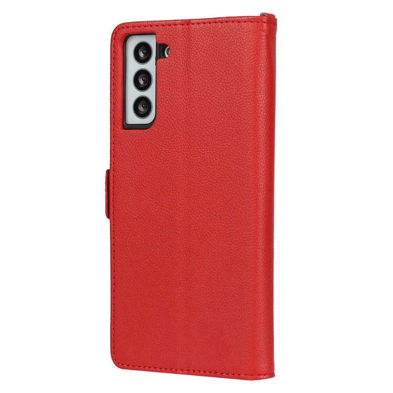 Flipové Pouzdro Na Samsung Galaxy S21 5G Květinové Srdce