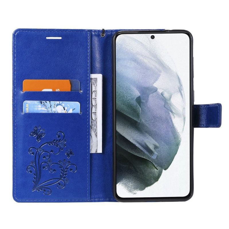 Flipové Pouzdro Na Samsung Galaxy S21 5G Motýli Podpůrných Funkcí