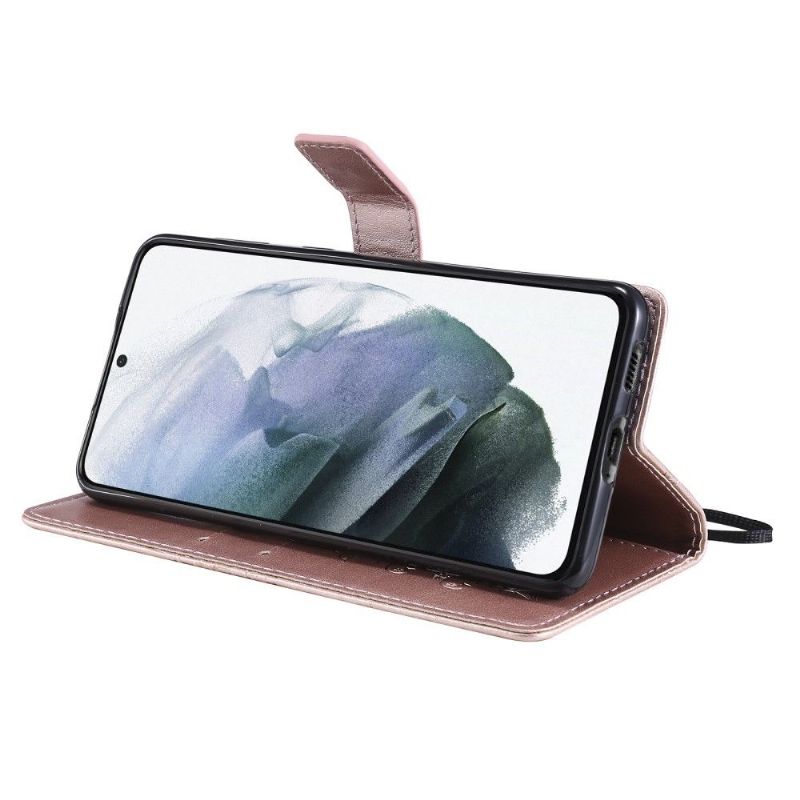 Flipové Pouzdro Na Samsung Galaxy S21 5G Motýli Podpůrných Funkcí