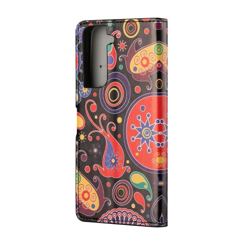Flipové Pouzdro Na Samsung Galaxy S21 5G Paisley Flower