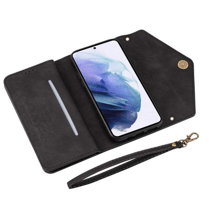 Flipové Pouzdro Na Samsung Galaxy S21 5G Peněženkové Pouzdro Kožený Efekt N.bekus