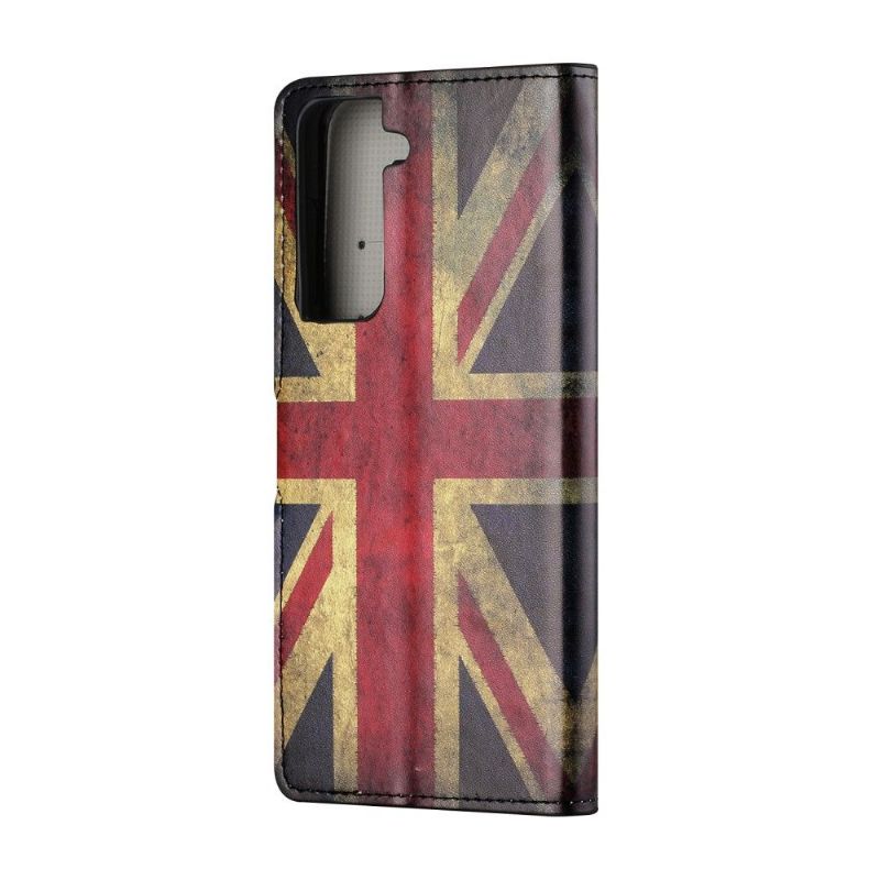 Flipové Pouzdro Na Samsung Galaxy S21 5G Vintage Anglická Vlajka