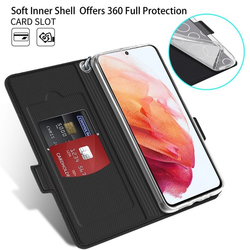 Kožené Pouzdro Na Samsung Galaxy S21 5G Kůže Ve Stylu Victoria