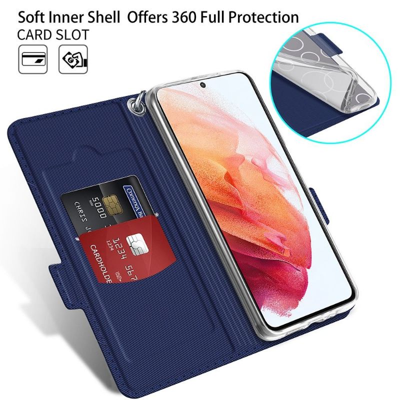 Kožené Pouzdro Na Samsung Galaxy S21 5G Kůže Ve Stylu Victoria