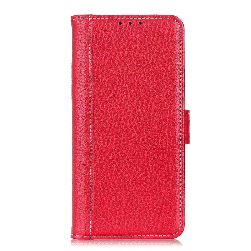 Kožené Pouzdro Na Samsung Galaxy S21 5G Švy S Efektem Zrnité Kůže