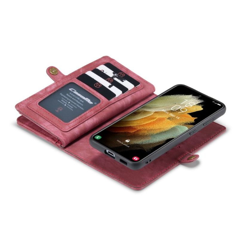 Kryt Flipové Pouzdro Na Samsung Galaxy S21 5G 2v1 Magnetický