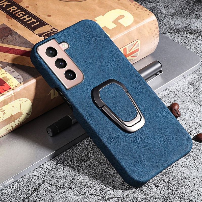 Kryt Na Samsung Galaxy S21 5G Imitace Kůže Se Stojanem