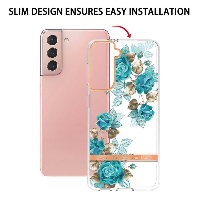 Kryt Na Samsung Galaxy S21 5G Modrá Růže