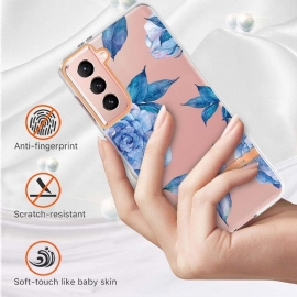 Kryt Na Samsung Galaxy S21 5G Pivoňková Modrá