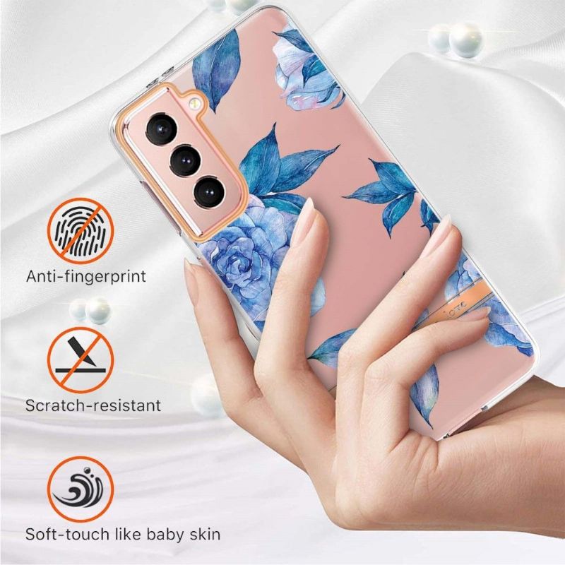 Kryt Na Samsung Galaxy S21 5G Pivoňková Modrá