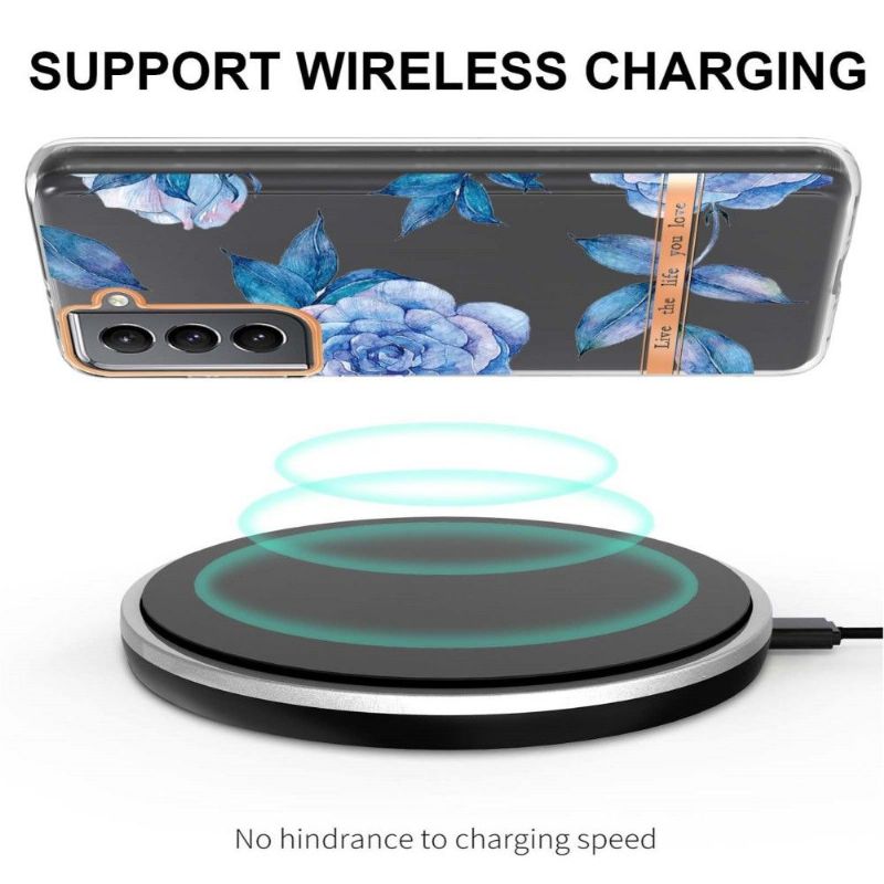 Kryt Na Samsung Galaxy S21 5G Pivoňková Modrá