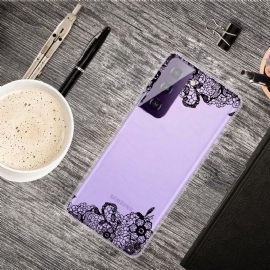 Kryt Na Samsung Galaxy S21 5G Průhledná Květinová Krajka