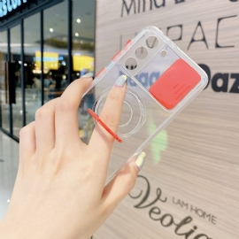 Kryt Na Samsung Galaxy S21 5G Transparentní S Kroužkem A Krytem Fotoaparátu