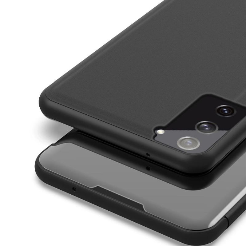 Kryty Na Mobil Na Samsung Galaxy S21 5G Flipové Pouzdro Zrcadlový Efekt