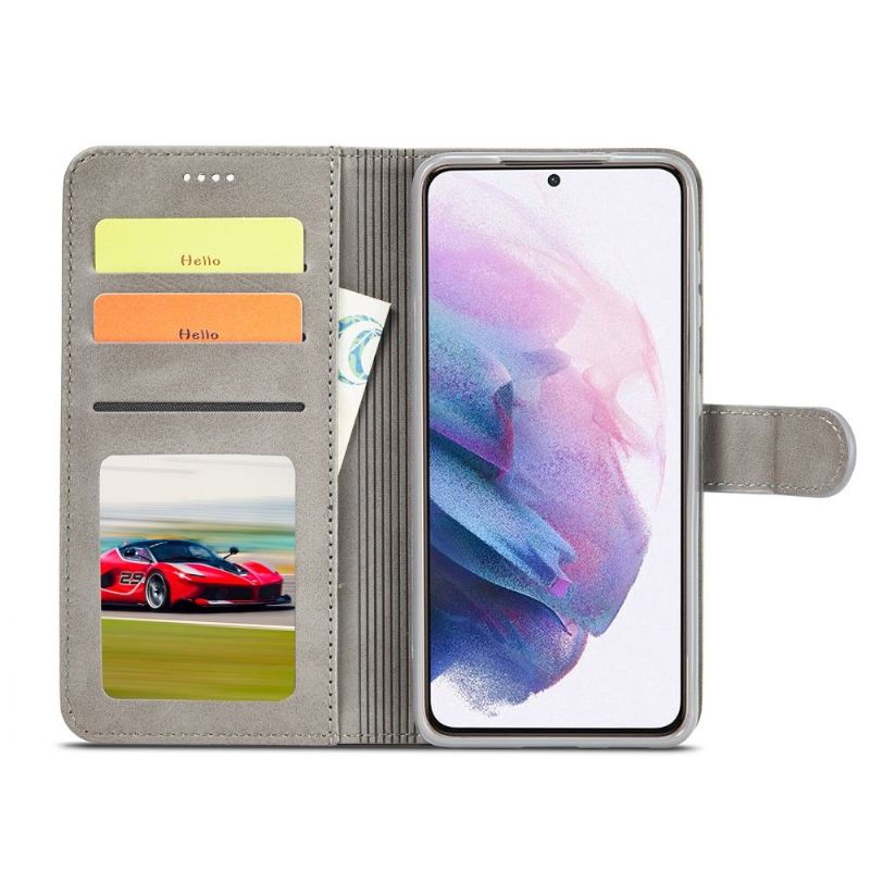 Pouzdra Na Samsung Galaxy S21 5G Peněženkové Pouzdro Kožený Efekt Lc.imeeke