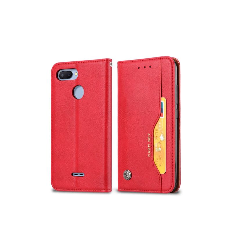Kožené Pouzdro Folio Na Xiaomi Redmi 6 Kožené Pouzdro Na Karty