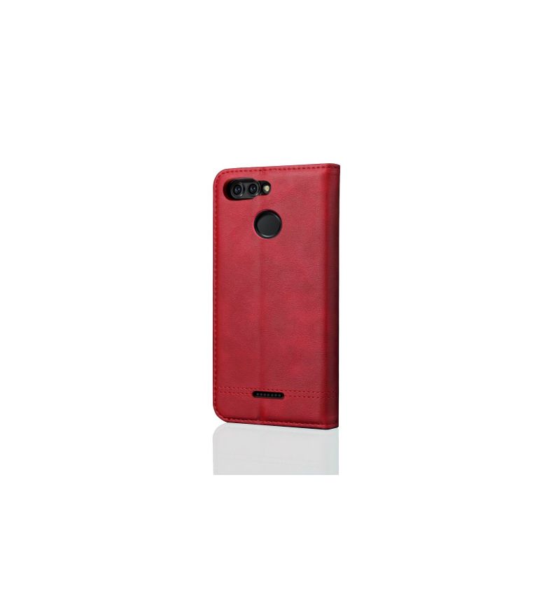 Kožené Pouzdro Folio Na Xiaomi Redmi 6 Nebeské Chytré Retro