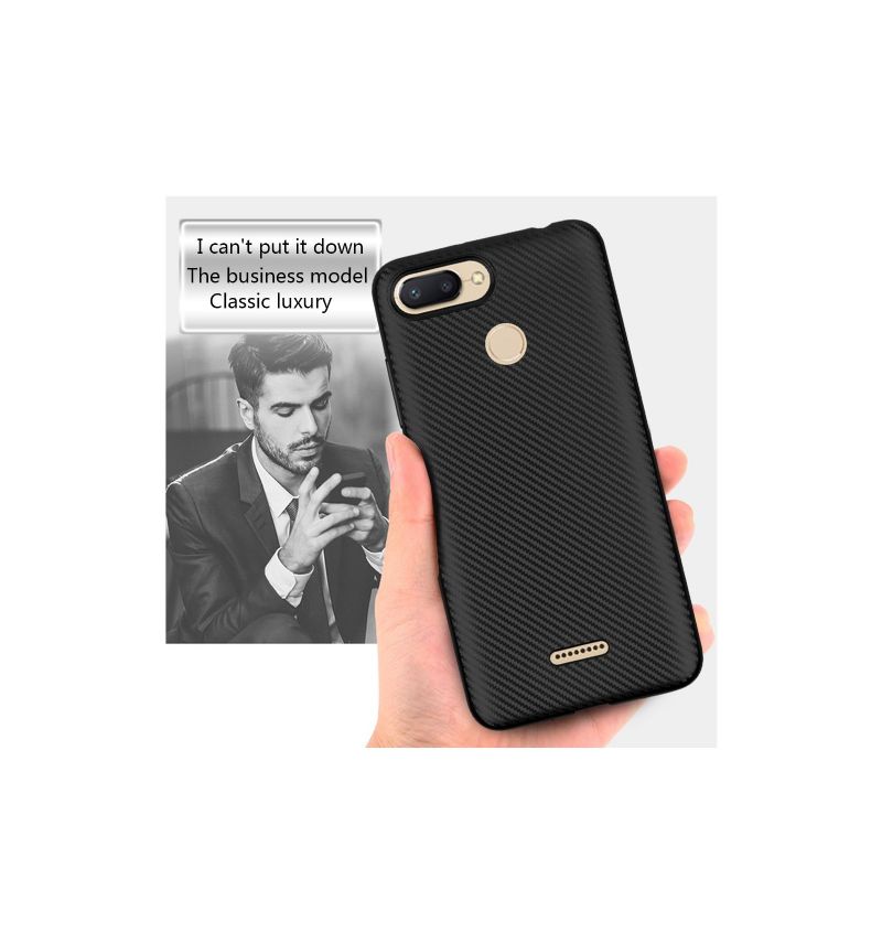 Kryt Na Xiaomi Redmi 6 Potahový Gel Z Uhlíkových Vláken