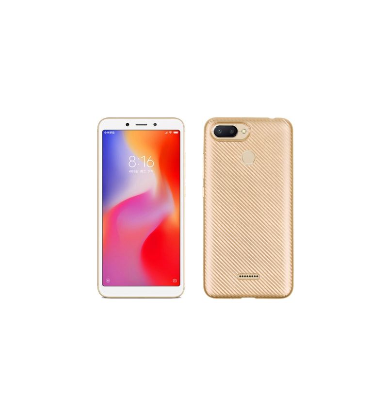 Kryt Na Xiaomi Redmi 6 Potahový Gel Z Uhlíkových Vláken