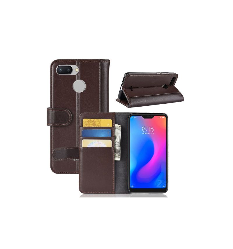 Pouzdra Na Xiaomi Redmi 6 Prémiový Kožený Držitel Karty