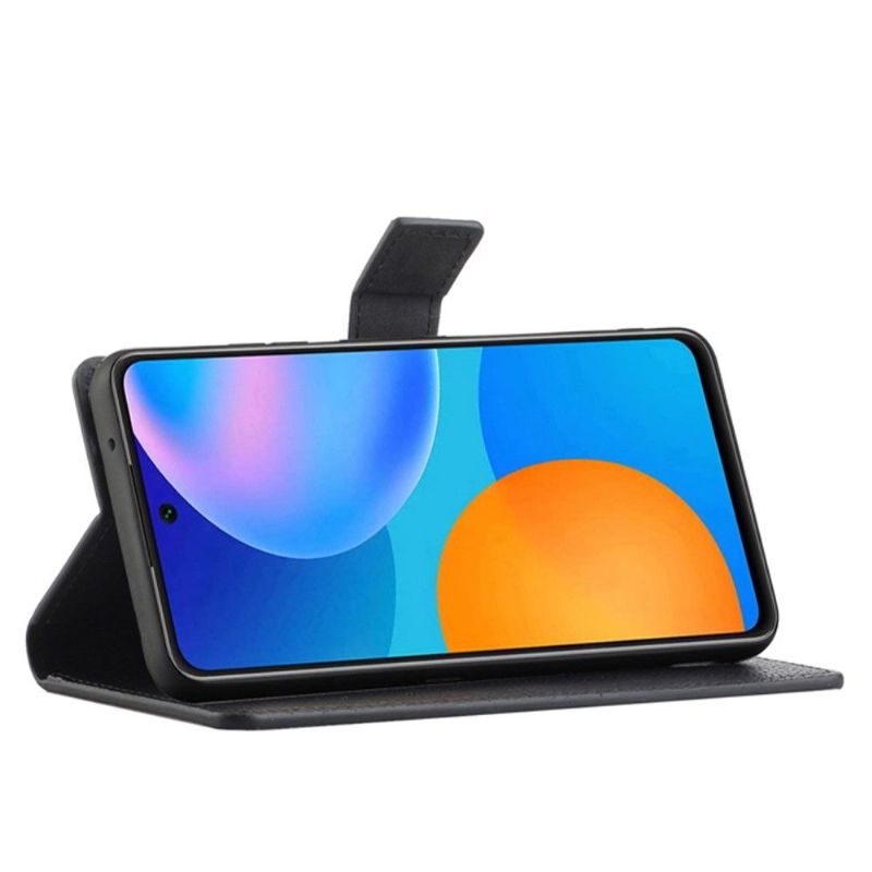 Flipové Pouzdro Na Poco M4 Pro 5G Efekt Zrnité Kůže