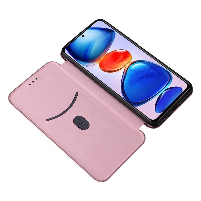 Flipové Pouzdro Na Poco M4 Pro 5G Koženka Z Uhlíkových Vláken