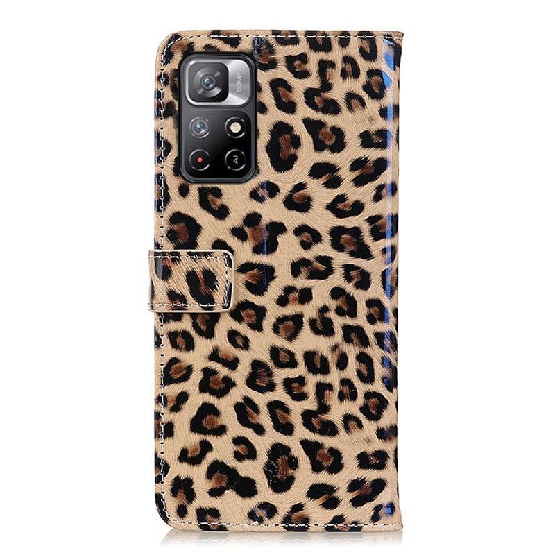 Flipové Pouzdro Na Poco M4 Pro 5G Styl Leoparda Z Umělé Kůže