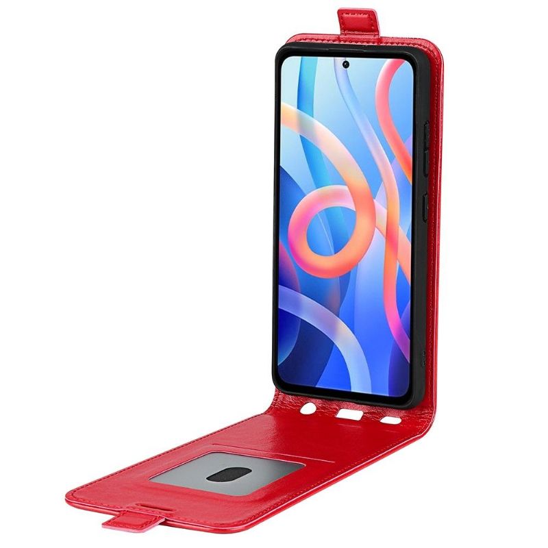Kožené Pouzdro Na Poco M4 Pro 5G Flipové Pouzdro Vertikální Umělá Kůže